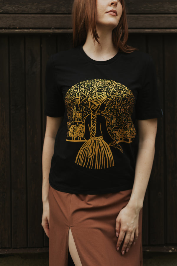 T-SHIRT GOLDEN RIGA BLACK